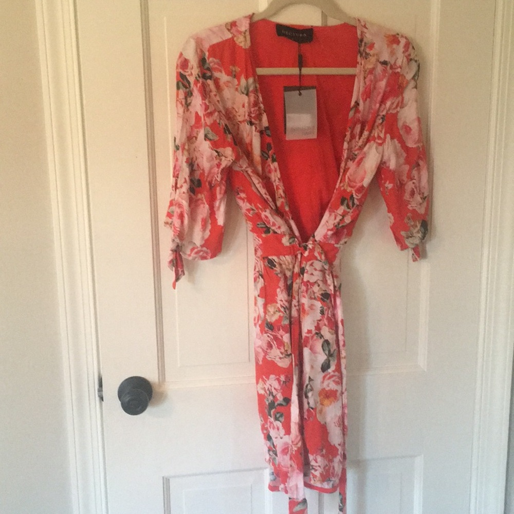 Decjuba designer floral ‘Isla Wrap Dress’
